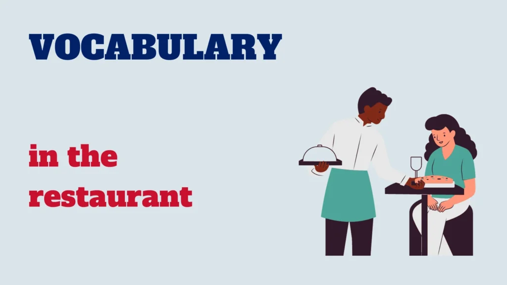 English vocabulary - in the restaurant