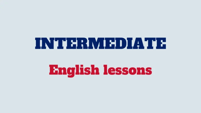 Intermediate English lessons