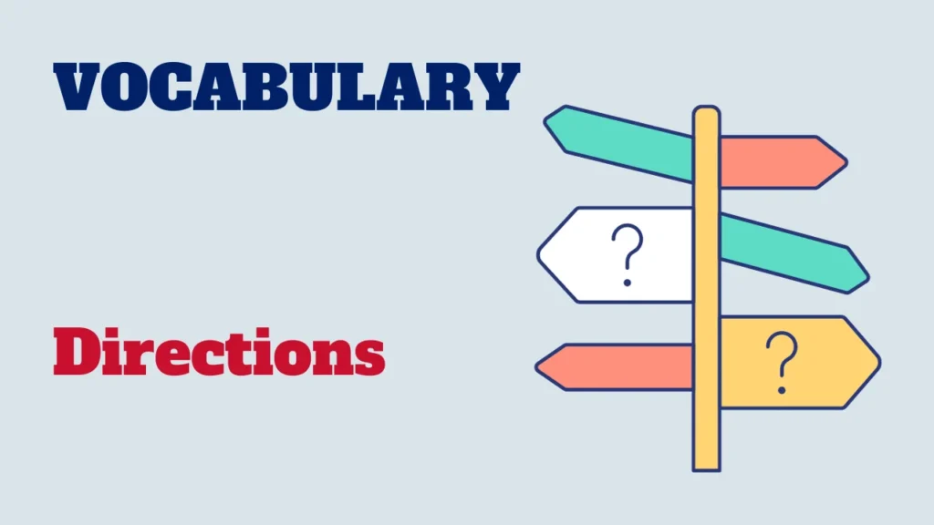 Vocabulary - directions