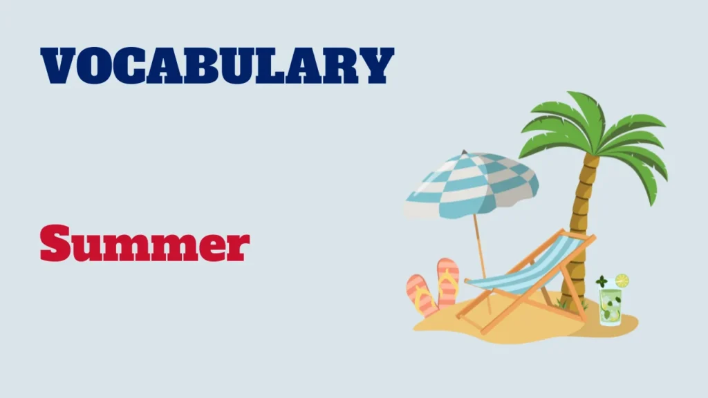 Vocabulary - summer