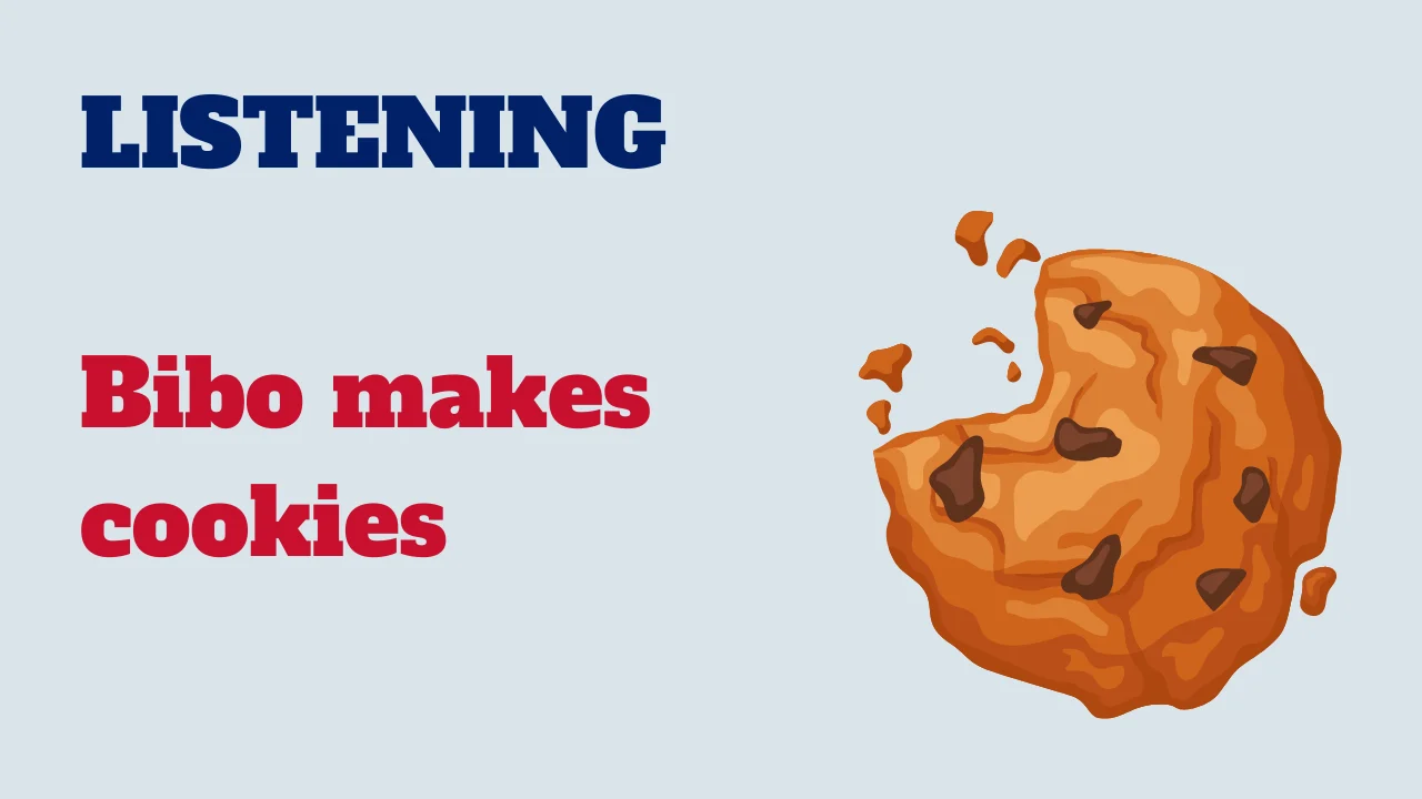 Learn English: Listening - Bibo makes cookies