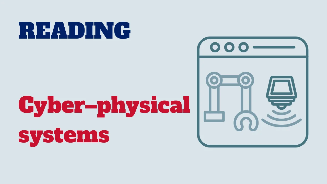 Reading: Cyber–physical systems