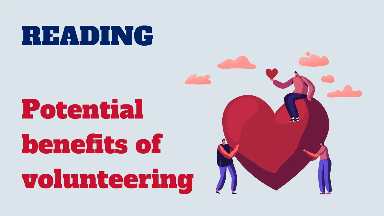 Reading:  Potential benefits of volunteering