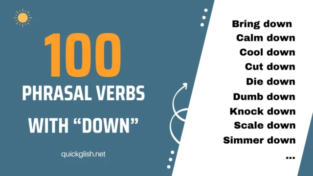 Read more about the article 100 phrasal verbs with “down”: complete guide with examples